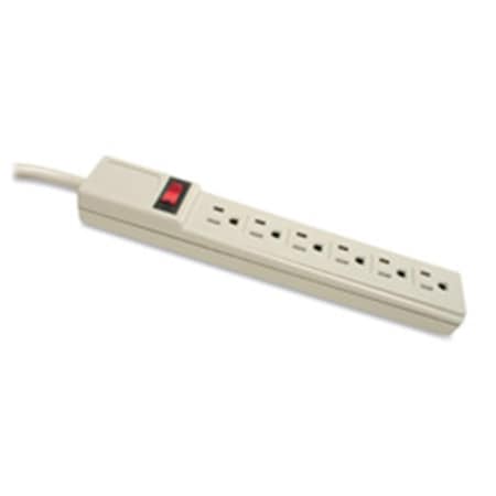 Ezgeneration Power Strip, SJT, 6 ft., Gray EZ18446